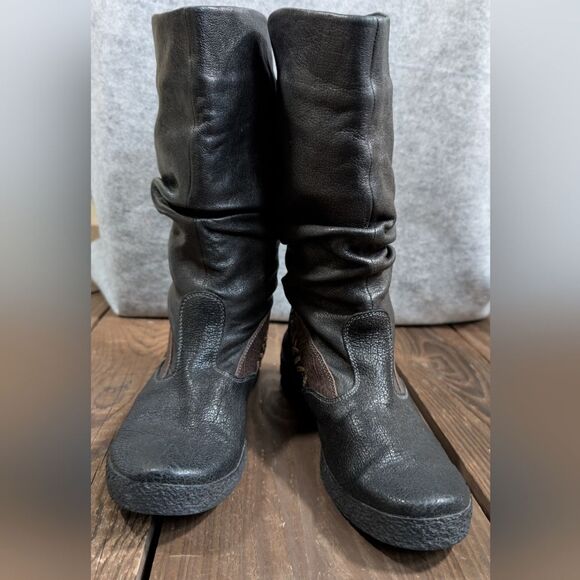 Think! Black Leather Winter Boots 37 - Picture 3 of 8